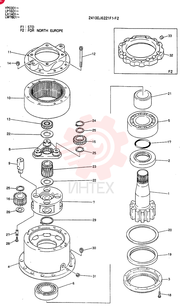 GEAR REDUCTION UNIT 24100J6221F1
