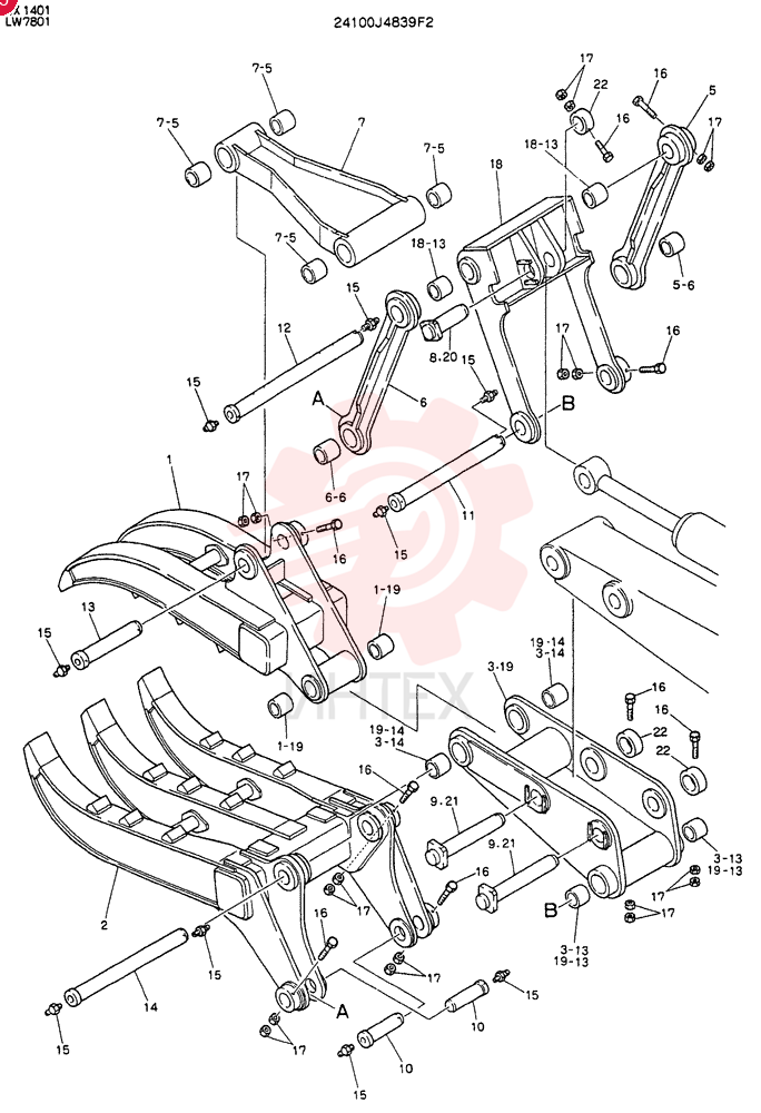GRAPPLE ASSY, FORK 24100J4839F2