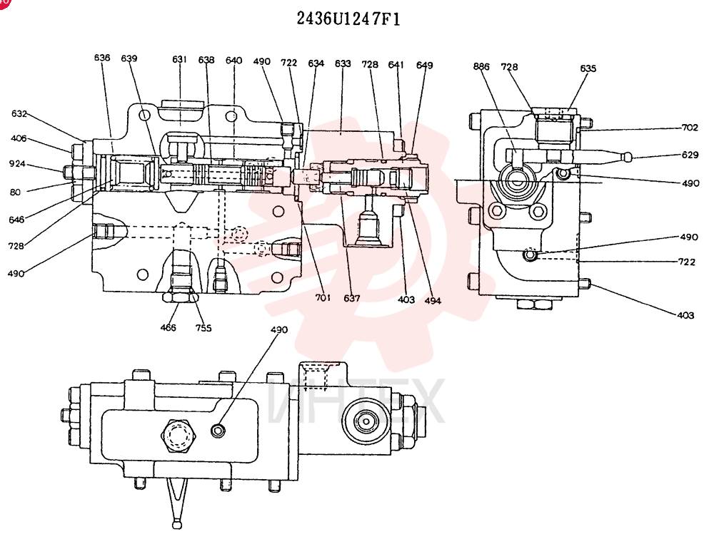 HYDRAULIC VALVE 2436U1247F1