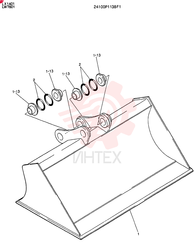 Схема (SK04L-2) - COMPACT EXCAVATOR BTW LX-1401 - LX-1422 (1/85-12/06) 24100P1138F1
