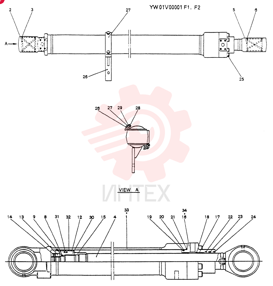 CYLINDER ASSY, BOOM YW01V00001F1