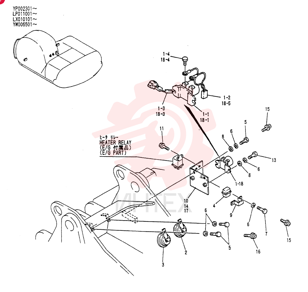 ELEC ASSY, UPP, Serial Range: YW006501-YW006876