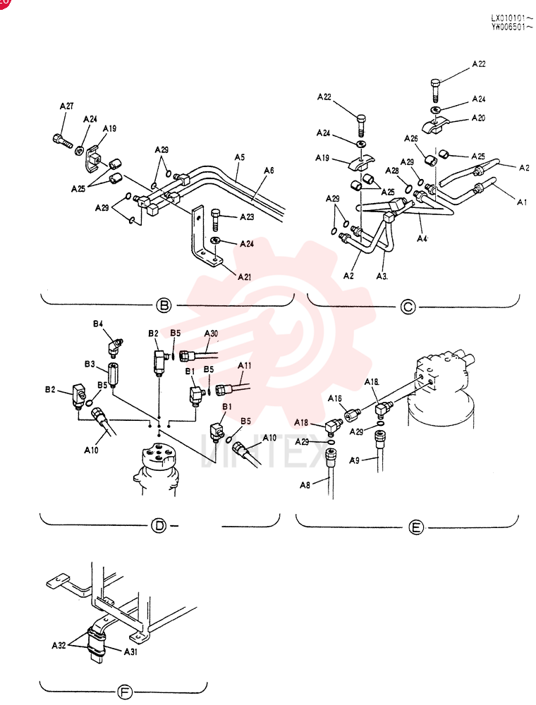 HYD LINES,UPP YW03H00006F1 (2)
