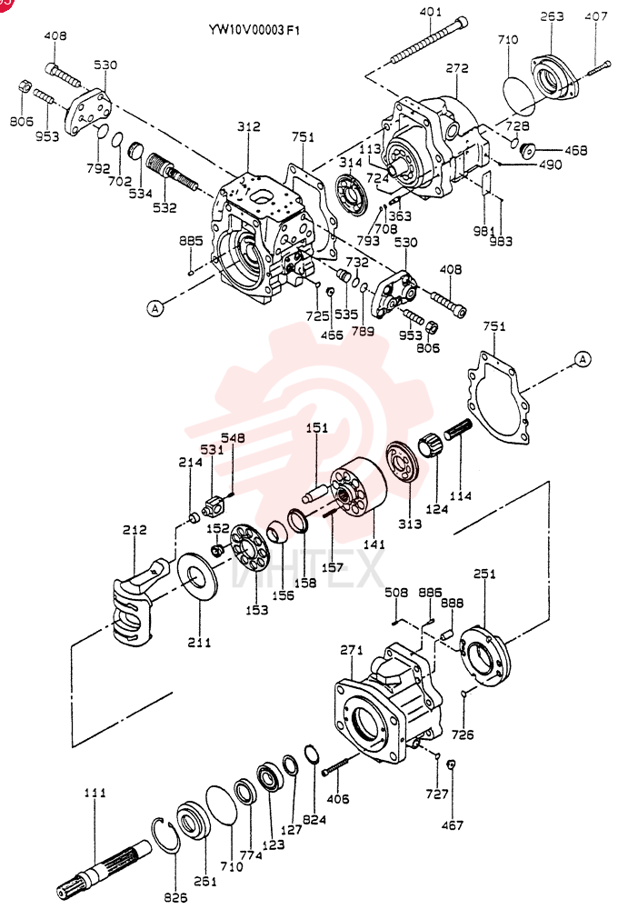 HYDRAULIC PUMP YW10V00003F1