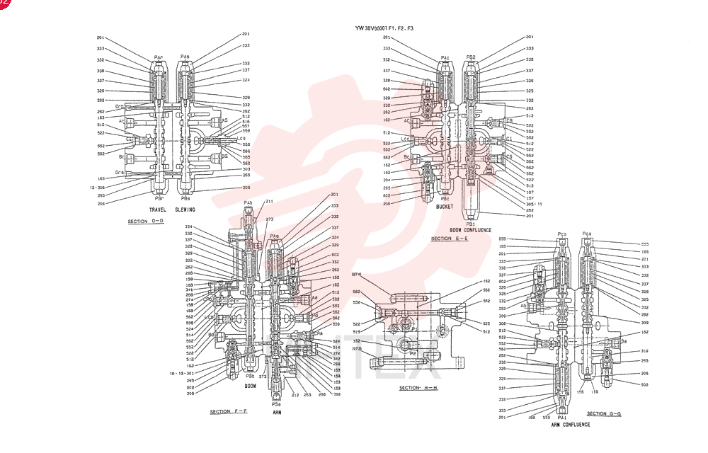 VALVE ASSY,CONTROL YW30V00001F1 (2)