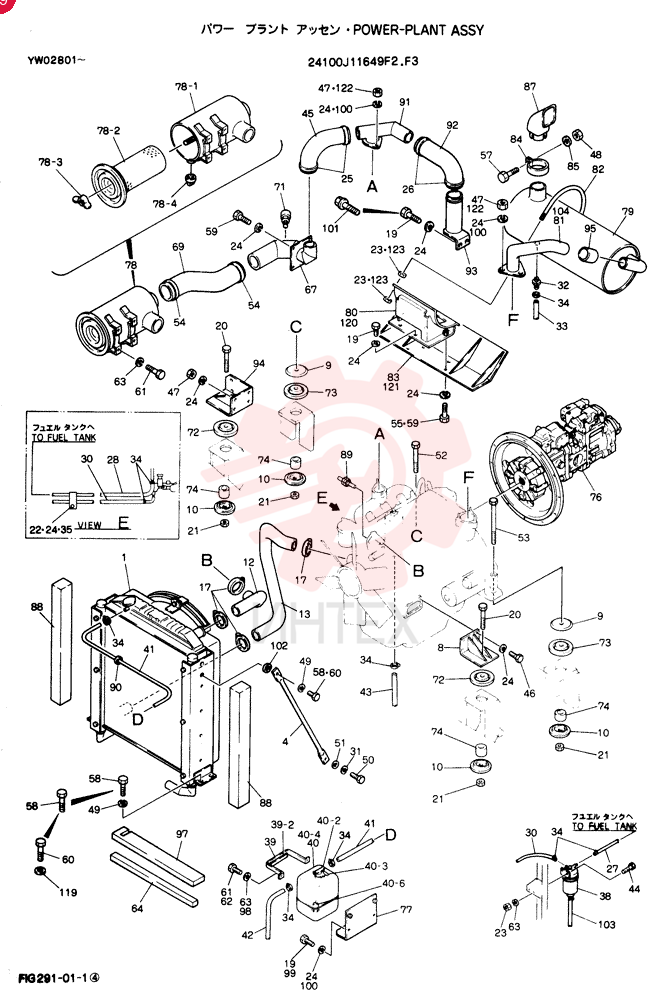 POWER-PLANT ASSY, APPLICABLE: YW02801-03412