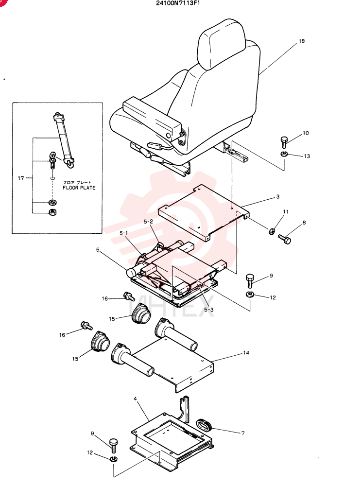 SEAT ASSY 24100N7113F1