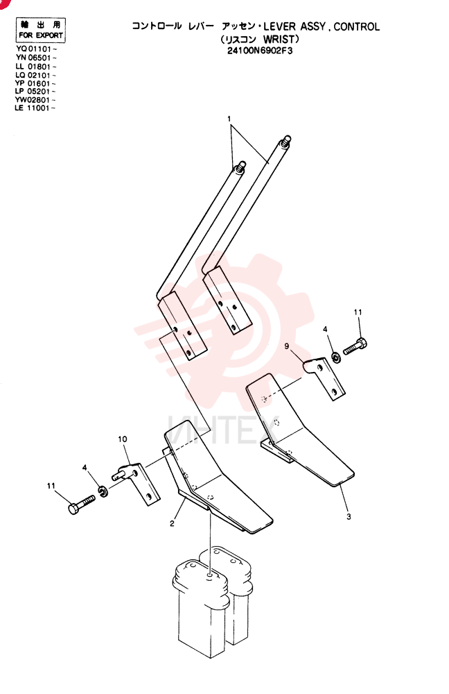 Схема (SK100) - MARK III EXCAVATOR ASN YW02801 (1/90-12/95) 24100N6902F3