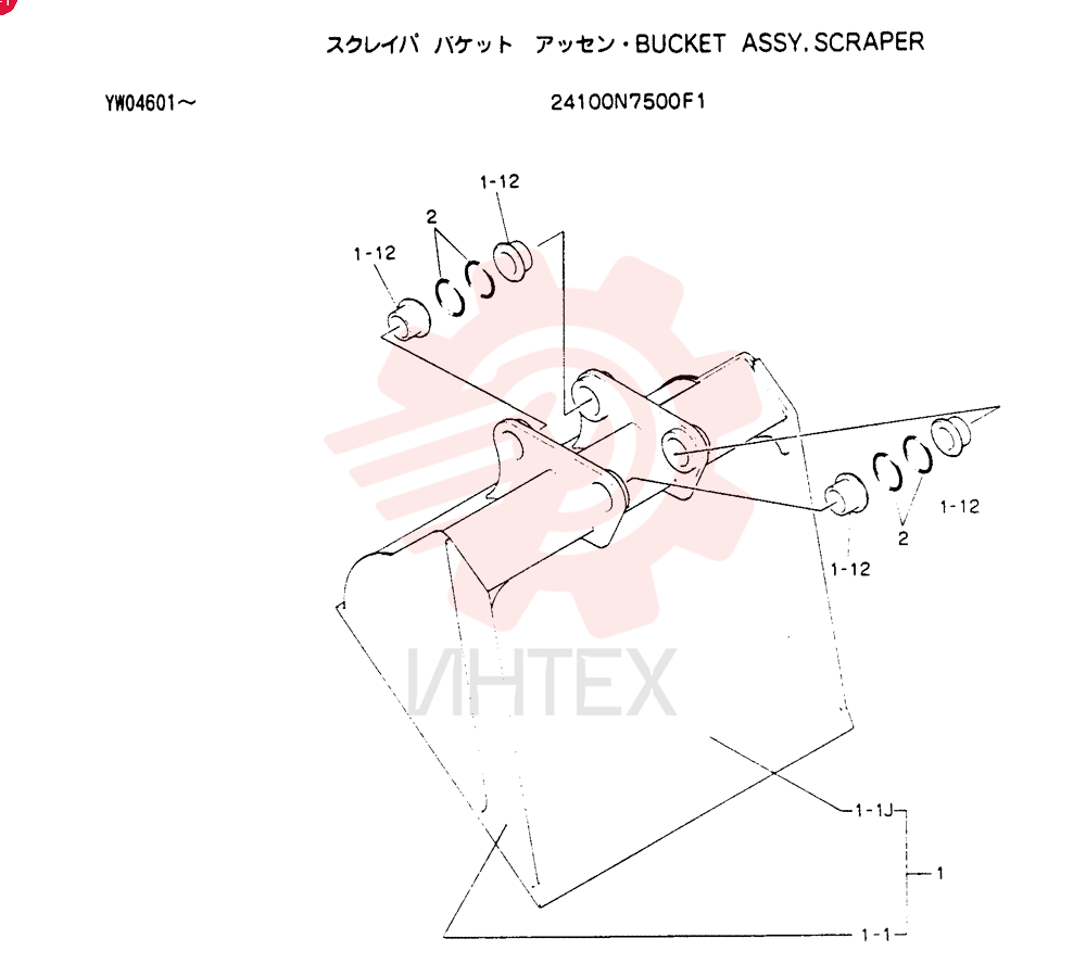 BUCKET ASSY, SCRAPER 24100N7500F1