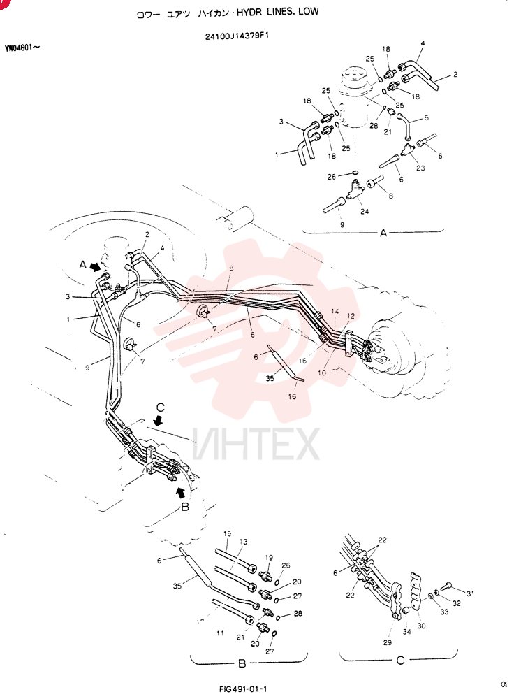 HYDR LINES, LOW 24100J14379F1