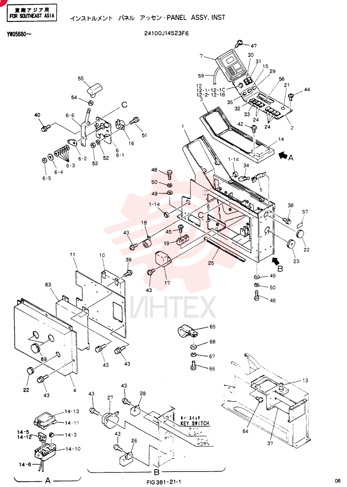 PANEL ASSY, INST 24100J14523F6 (3)