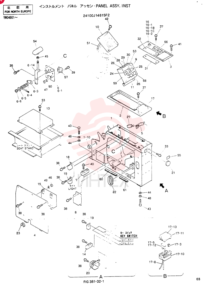PANEL ASSY, INST 24100J14615F2 (3)