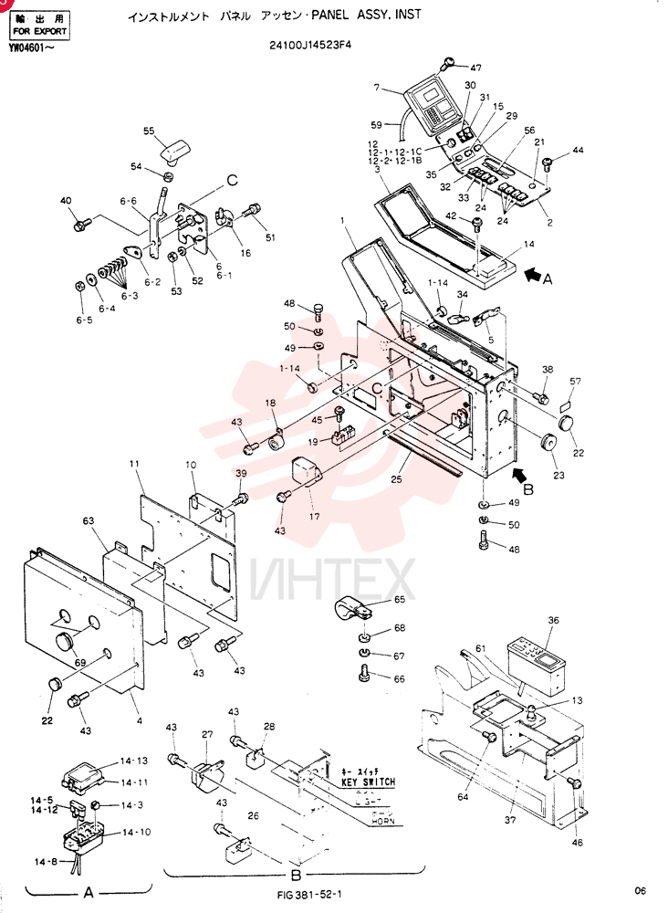 PANEL ASSY, INST 24100J14523F4 (3)