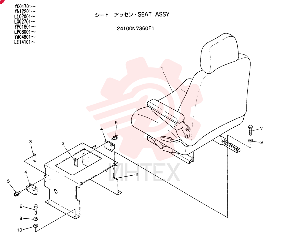 SEAT ASSY 24100N7360F1