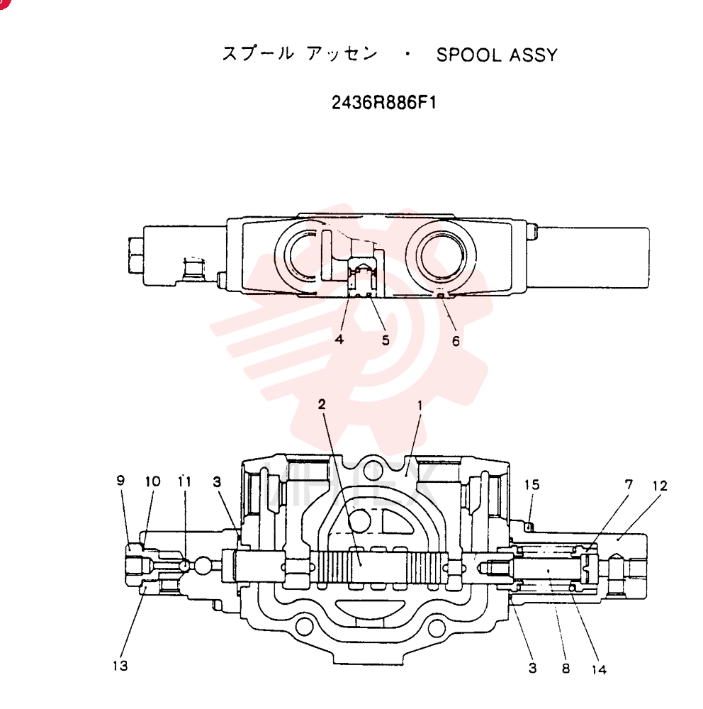 SPOOL ASSY, Remarks: CONSISTS OF THE FOLLOWING PARTS 2436R886F1
