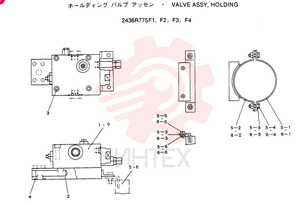VALVE ASSY, HOLDING, Remarks: CONSISTS OF THE FOLLOWING PARTS 2436R775F1