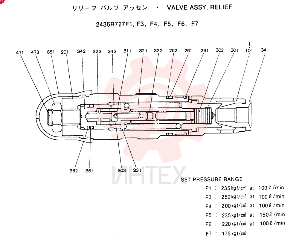 VALVE PRESSURE RELIE 2436R727F1