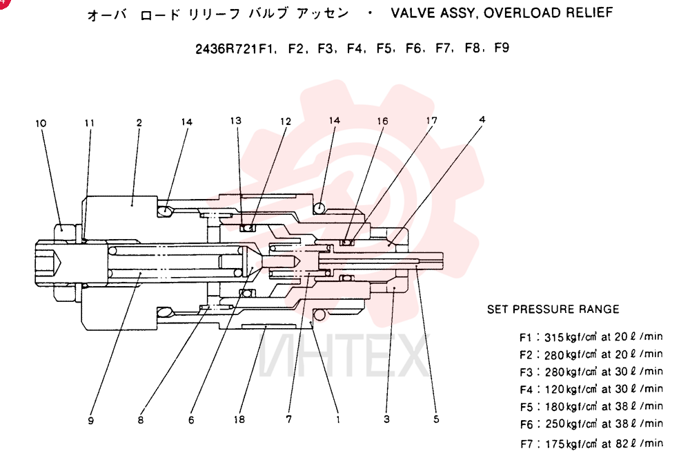 VALVE PRESSURE RELIE 2436R721F1