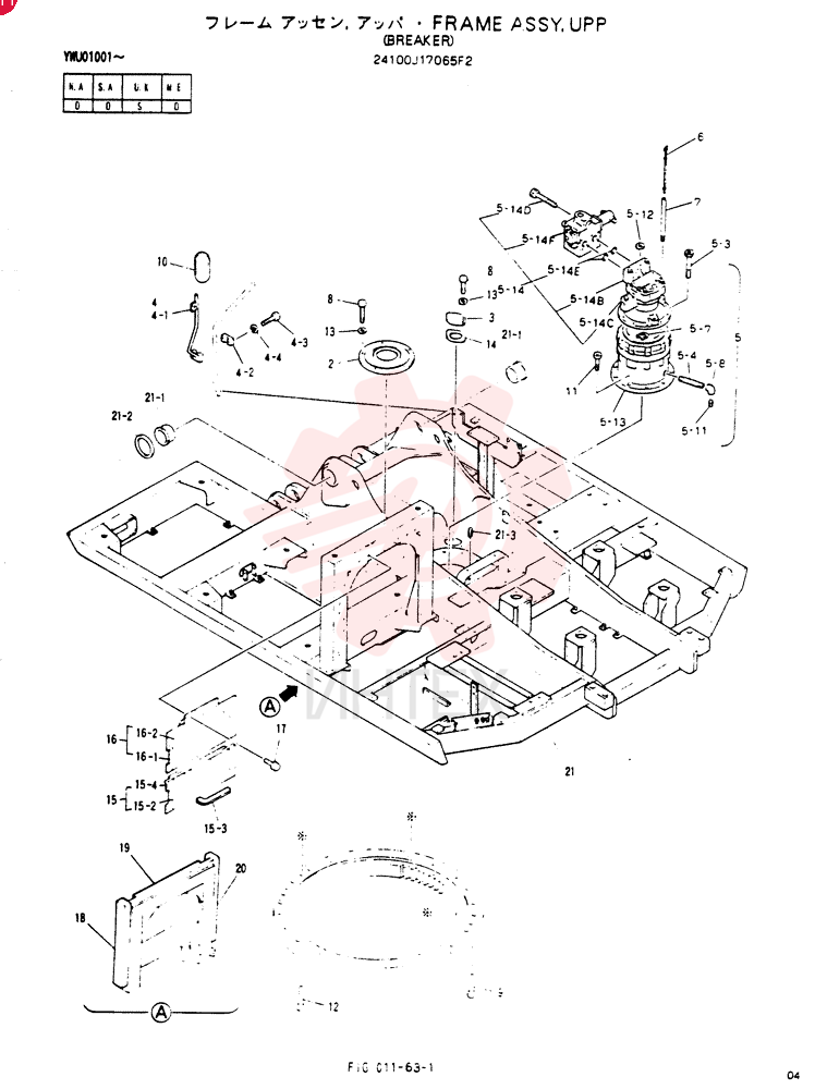 FRAME ASSY, UPP 24100J17065F2