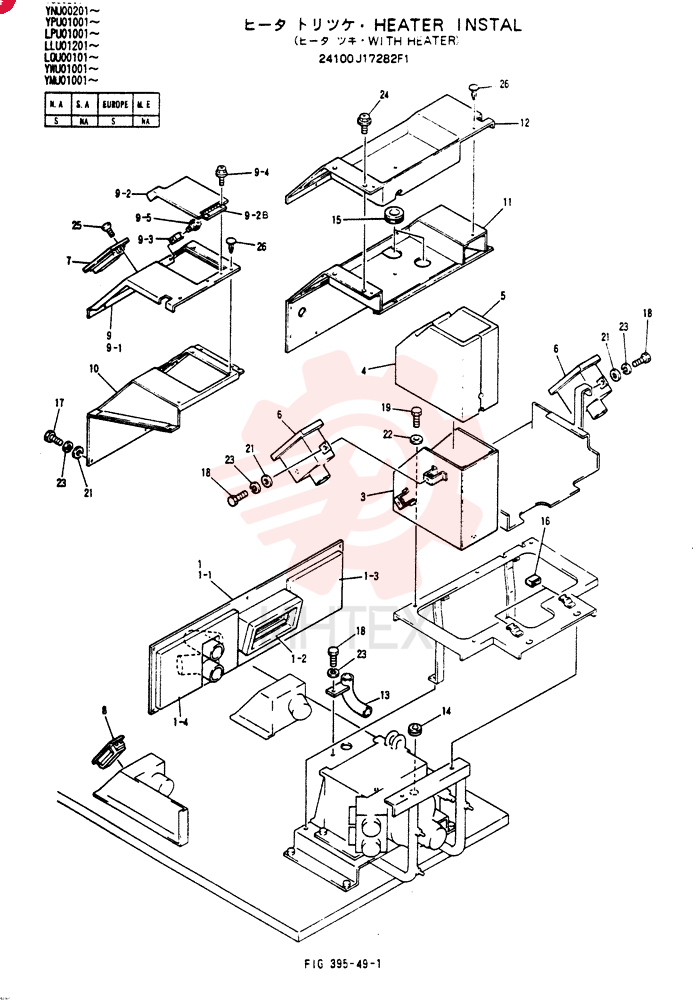 HEATER INSTAL (WITH HEATER) 24100J17282F1