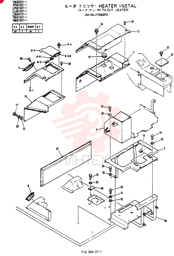 HEATER INSTAL (WITH OUT HEATER) 24100J17282F2