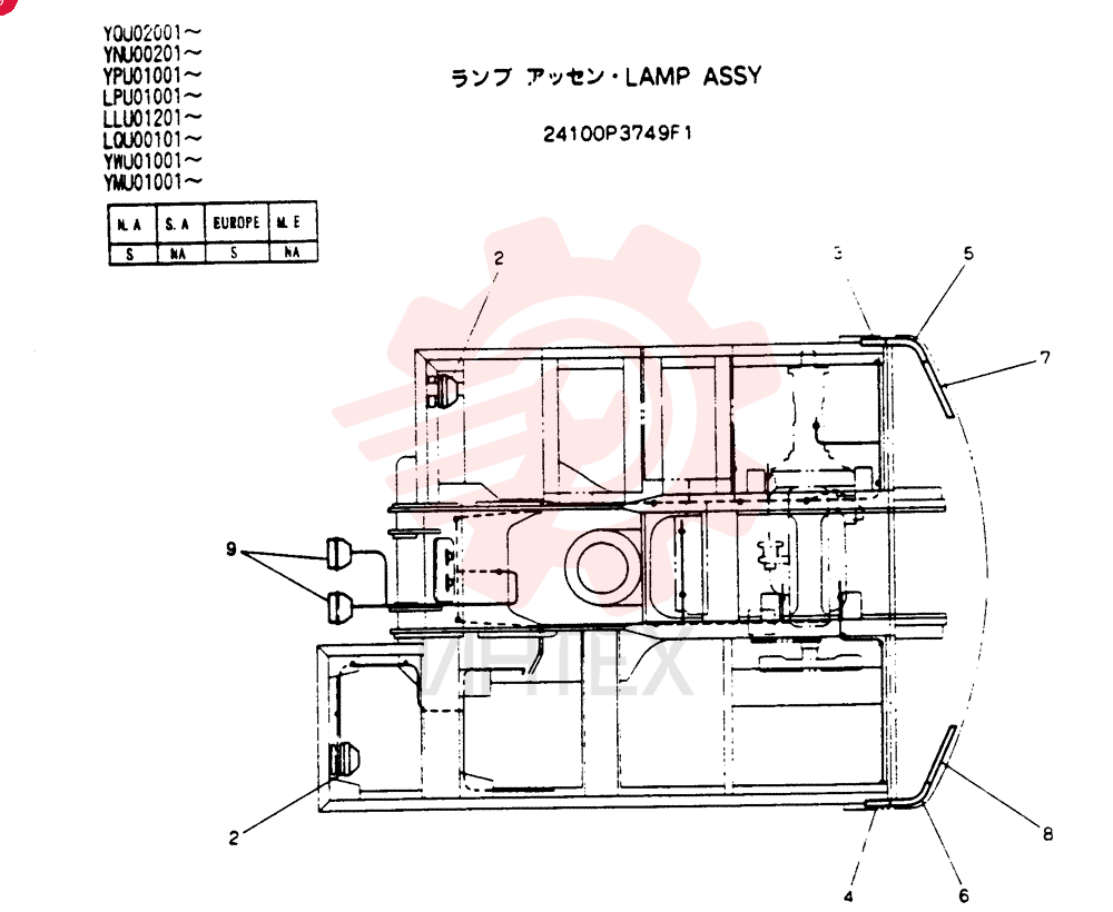 LAMP ASSY 24100P3749F1