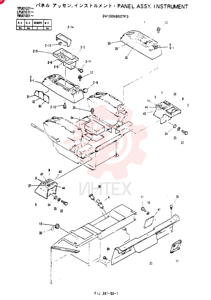 PANEL ASSY, INSTRUMENT 24100N8507F3