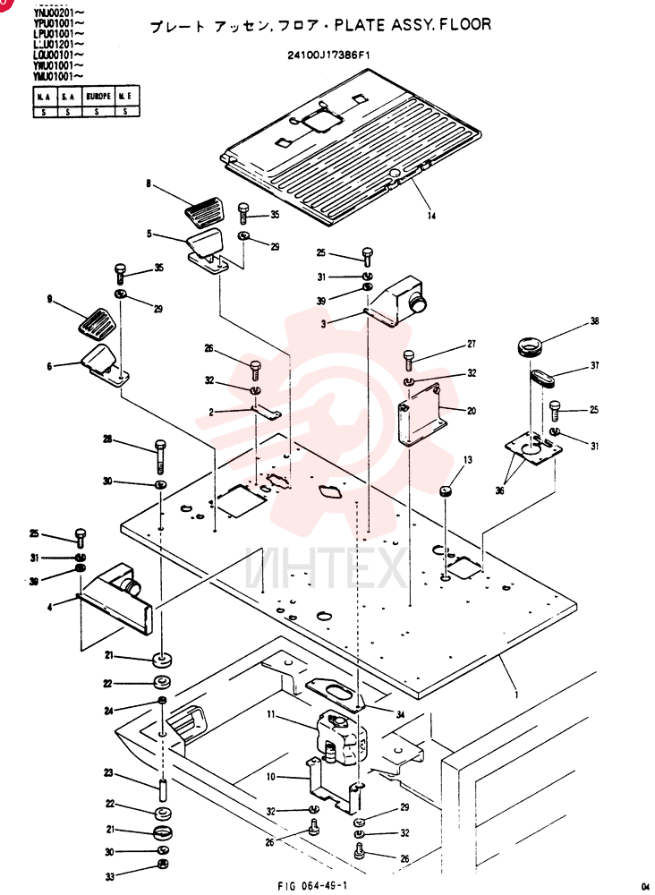 PLATE ASSY, FLOOR 24100J17386F1