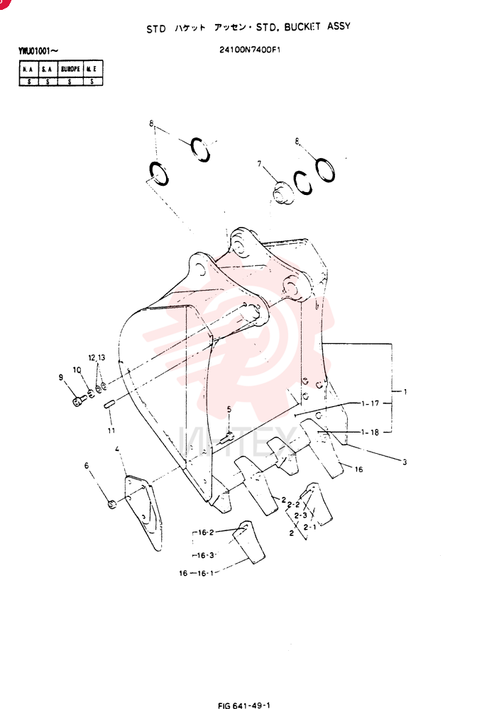 STD. BUCKET ASSY 24100N7400F1
