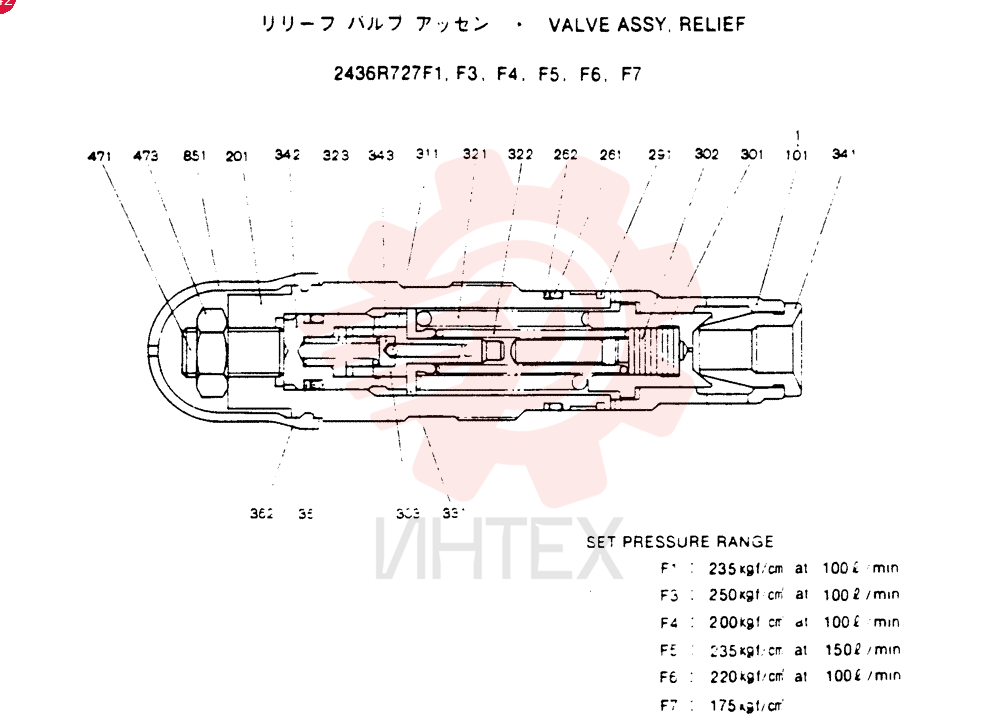 VALVE PRESSURE RELIE 2436R727F1