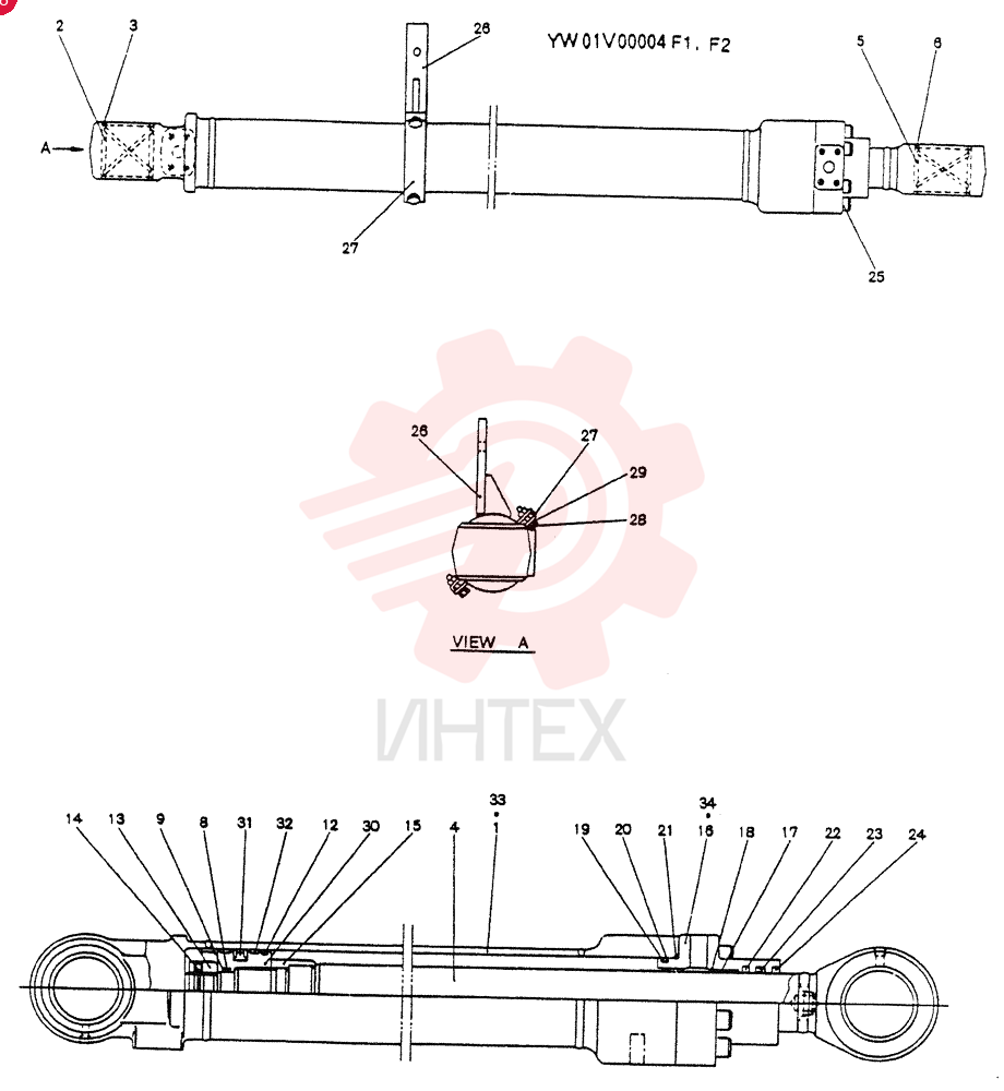 CYLINDER ASSY, BOOM YW01V00004F1