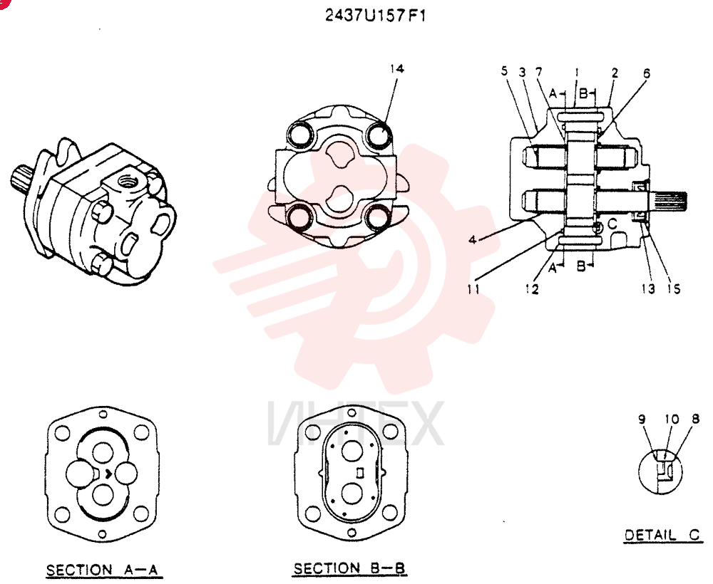 HYDRAULIC PUMP 2437U157F1