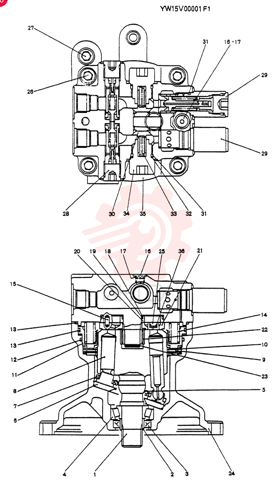 MOTO-REDUCTION GEAR YW32W00004F1 (1)