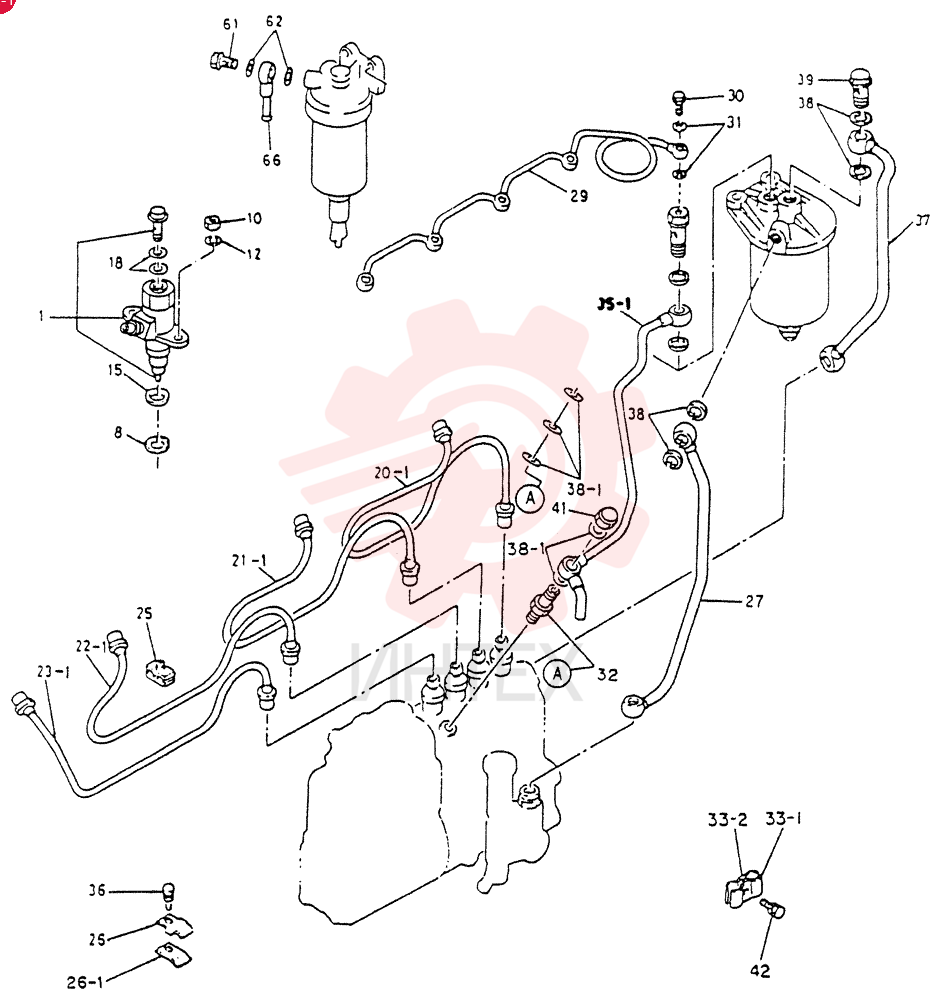 NOZZLE ASM .; INJ . SEE FIGURE 08-21
