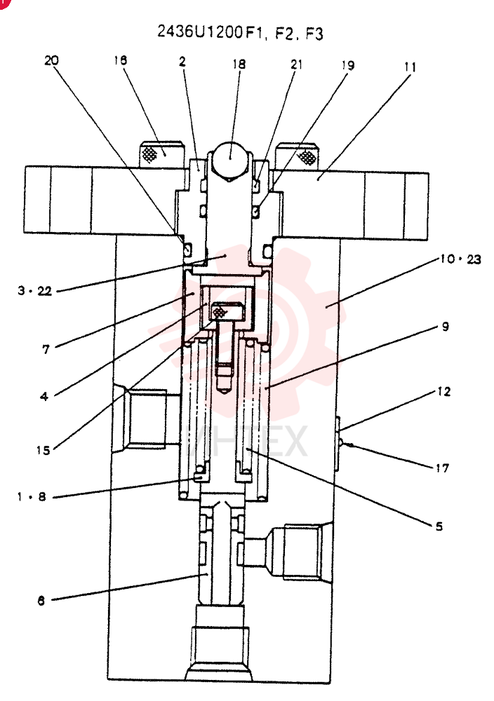 Схема (SK100L) - EXCAVATOR BTW LX10101 - LX10160 (1/94-12/95) 2436U1200F1
