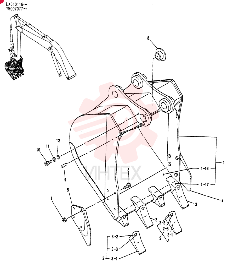 STD, BUCKET ASSY BUCKET YW61B00019F1