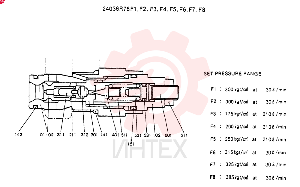 VALVE PRESSURE RELIE 24036R76F1