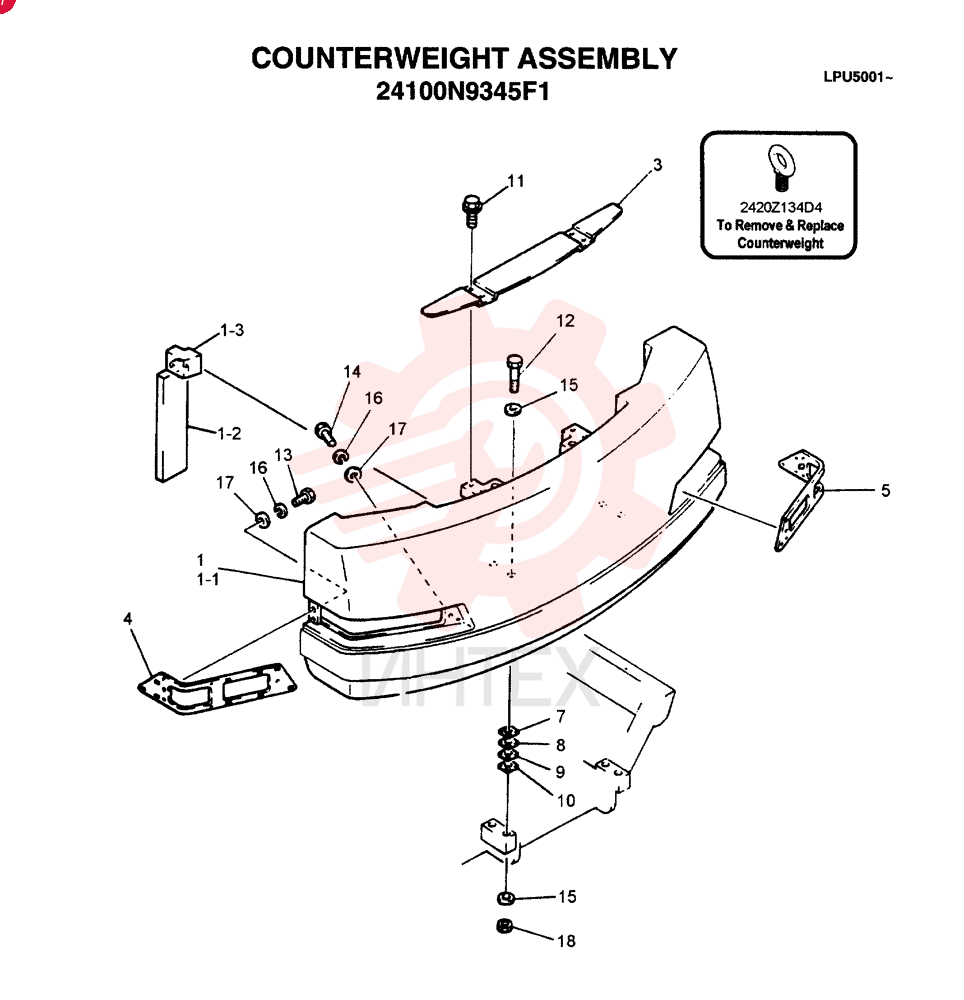 COUNTERWEIGHT ASSY 24100N9345F1