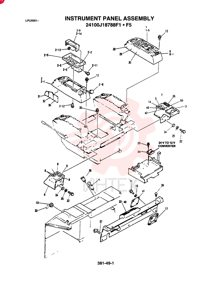 INSTRUMENT PANEL ASSY, Years: -01-MAY-98