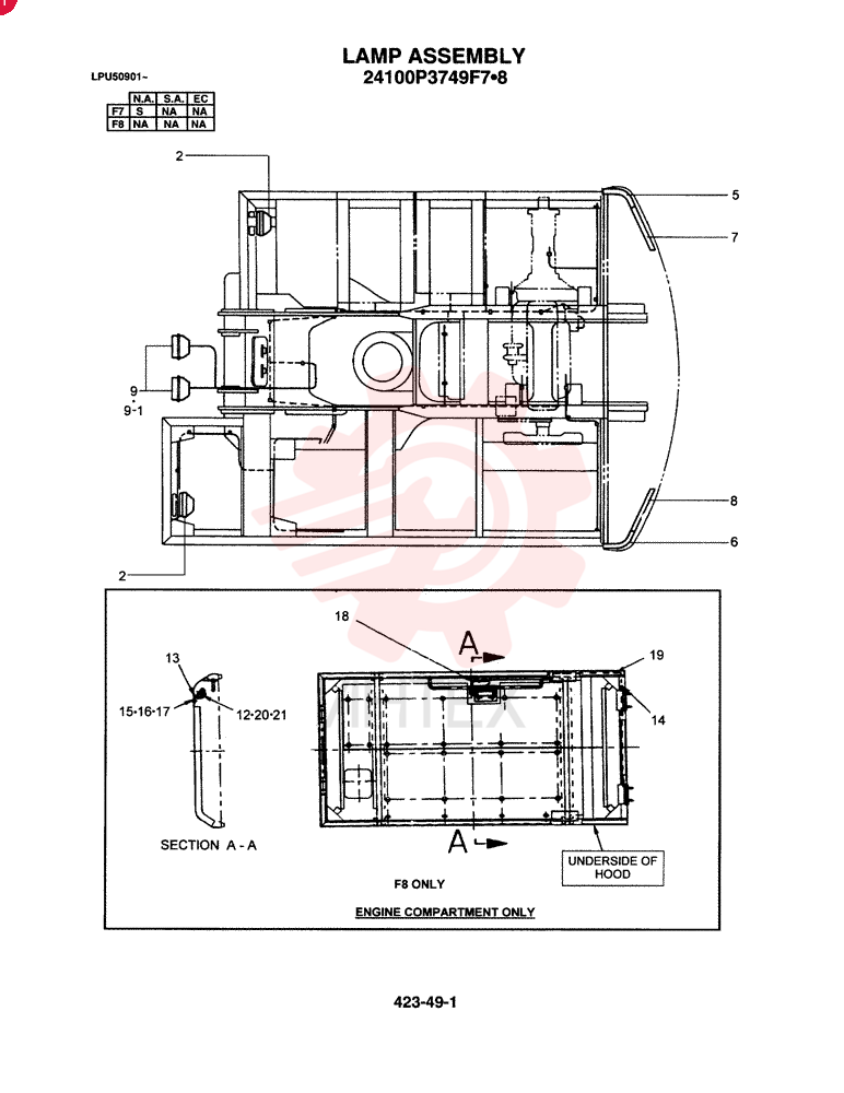 LAMP ASSY. (N.A.) 24100P3749F7