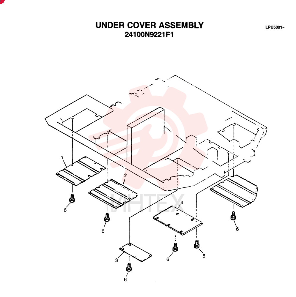UNDERCOVER ASSY 24100N9221F1