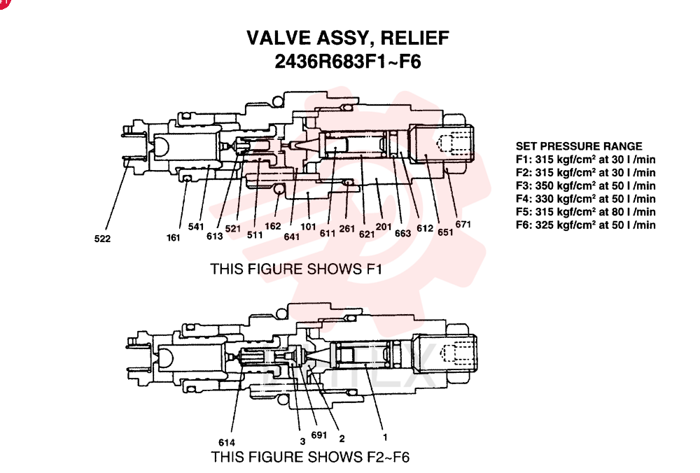 VALVE PRESSURE RELIE 2436R683F1