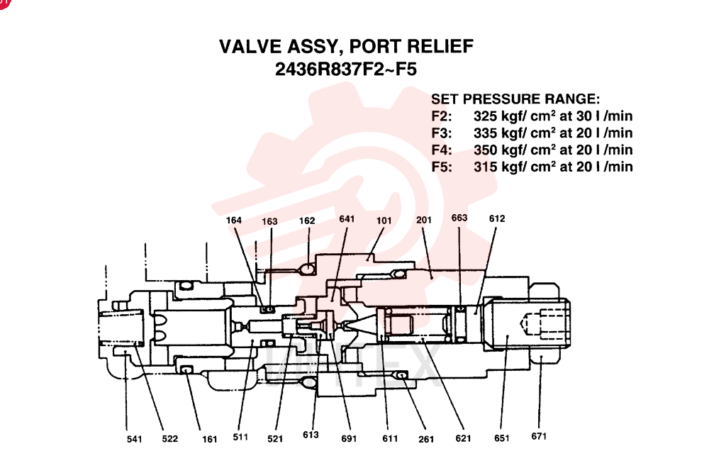 VALVE PRESSURE RELIE 2436R837F2