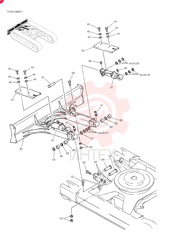 HYDRAULIC CYLINDER YX01V00006F1 (2)
