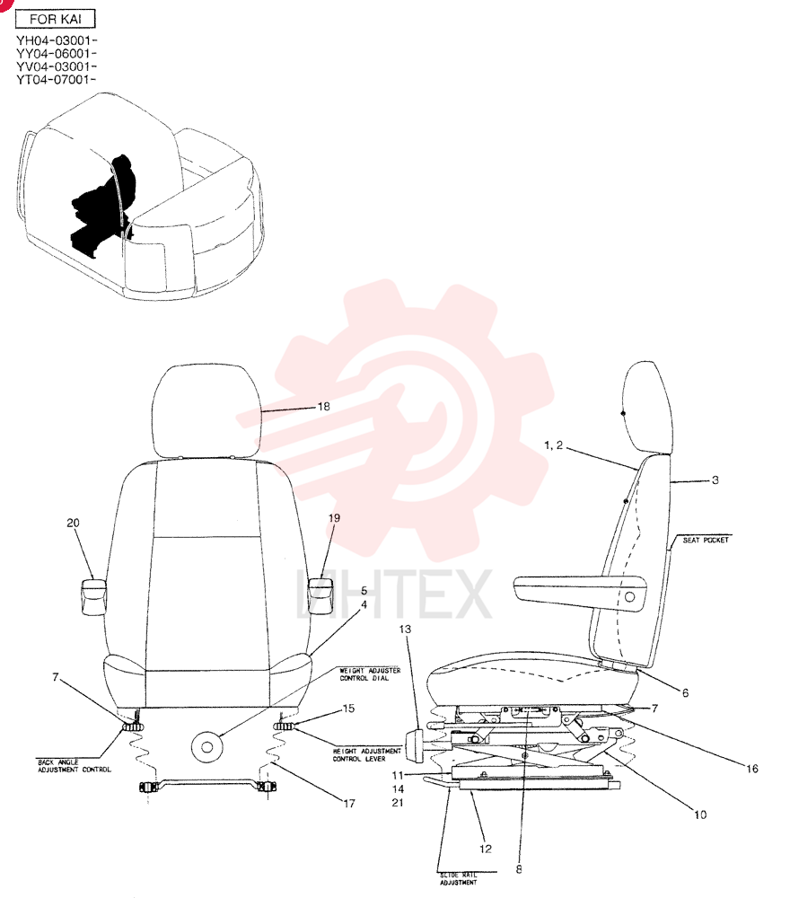 SEAT ASSY. YT25M00025F1 (2)