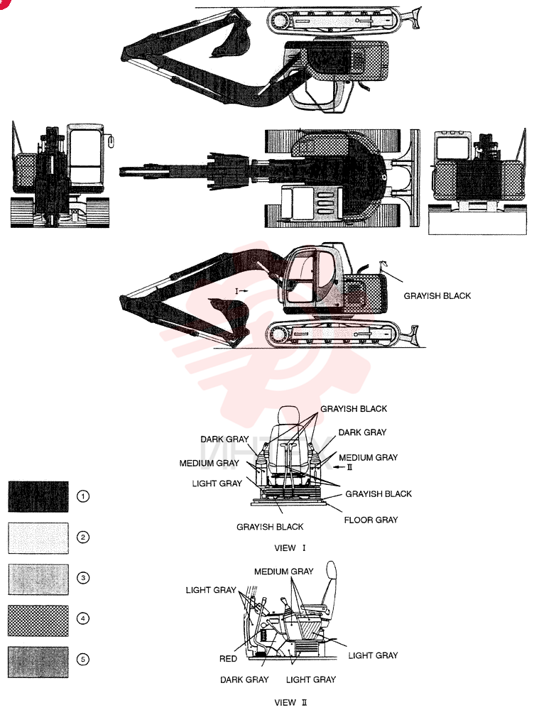 Схема (SK115SRDZ-1E) - SHORT RADIUS EXCAVATOR DOZER BTW YY03-04555 - YY03-05770 (1/99-12/06)