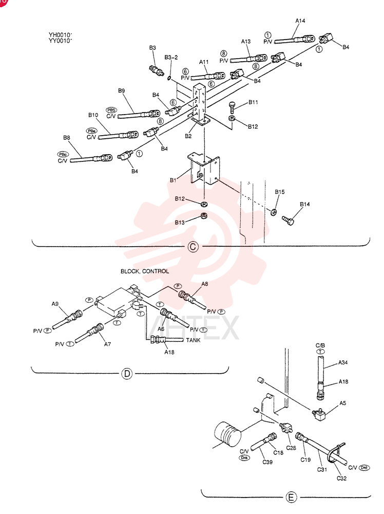 CONTROL LINES, REMOTE YV68H00003F1 (3)