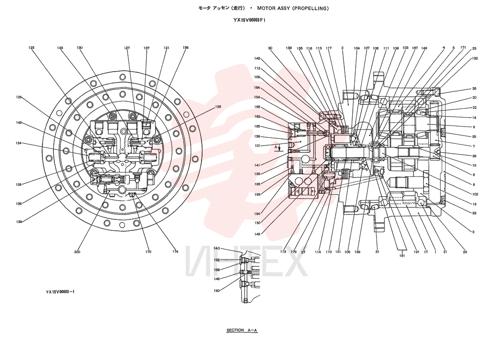 HYDRAULIC MOTOR YX15V00003F1 (1)