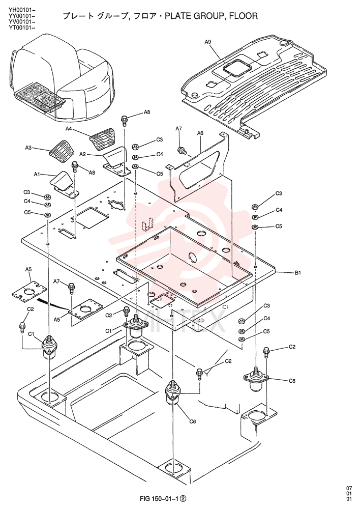 PLATE GROUP, FLOOR YT03M00009F1