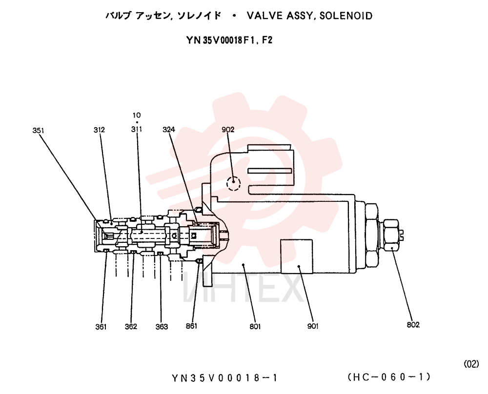 VALVE ASSY, SOLENOID YN35V00018F1,F2